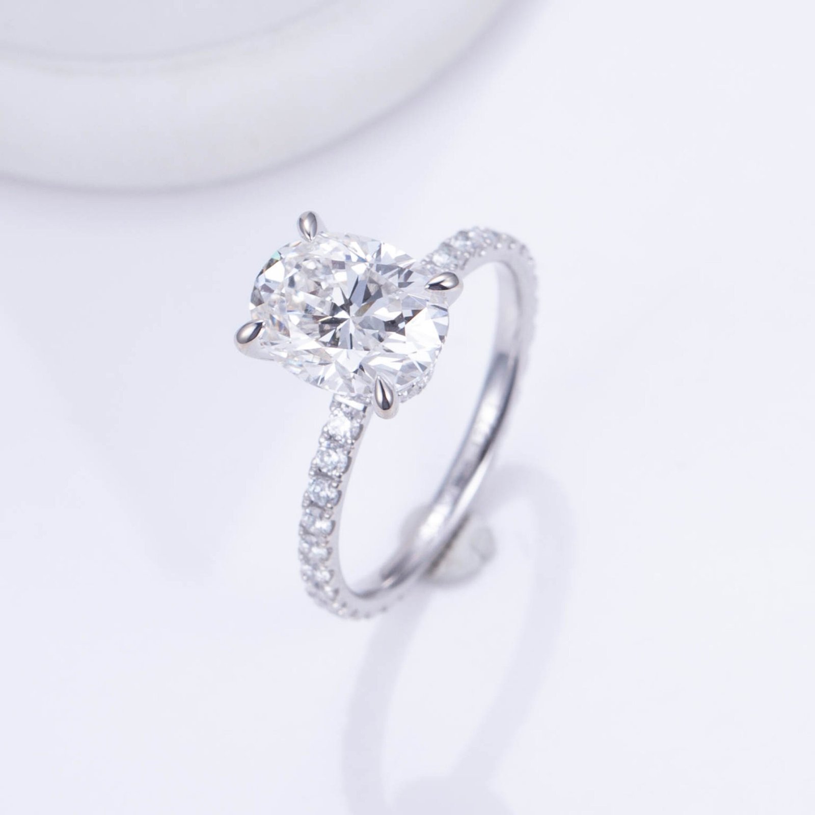 2ct Oval Lab Diamond Engagement Ring Front View - Custom Lab Diamond Engagement Rings Conception Bay South Newfoundland and Labrador - Conception Bay South's BEST LAB ENGAGEMENT JEWELERS